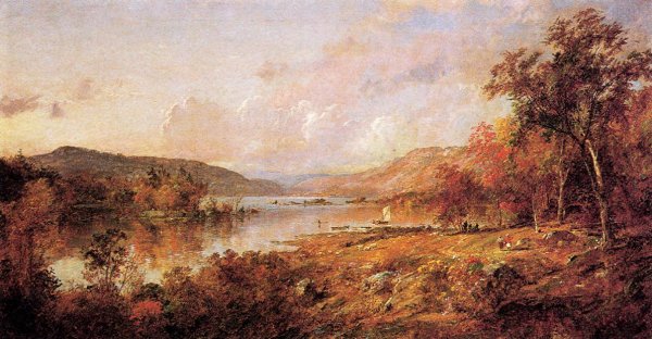 Main Product Photo of Greenwood Lake in September Painting by Jasper Francis Cropsey