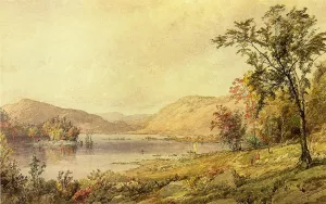 Greenwood Lake, New Jersey by Jasper Francis Cropsey - Oil Painting Reproduction