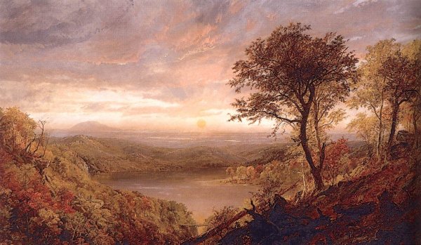 Greenwood Lake by Jasper Francis Cropsey - Hand-Painted Oil Painting Reproduction