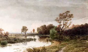 Hackensack Meadows in the Autumn by Jasper Francis Cropsey - Oil Painting Reproduction