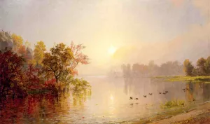 Hazy Afternoon, Autumn, 1873 by Jasper Francis Cropsey - Oil Painting Reproduction