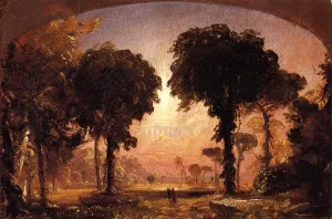 Ideal Landscape: Homage to Thomas Cole Oil painting by Jasper Francis Cropsey