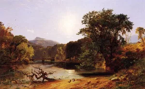 In the White Mountains by Jasper Francis Cropsey - Oil Painting Reproduction