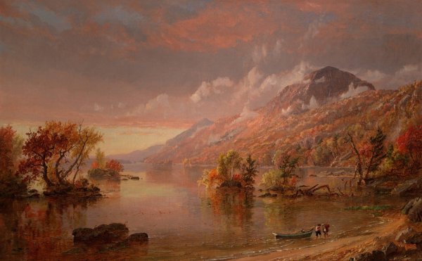 Lake George  by Jasper Francis Cropsey - Hand-Painted Oil Painting Reproduction