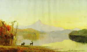 Lake Near Mount Chocorua by Jasper Francis Cropsey - Oil Painting Reproduction