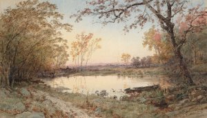 Landscape by Jasper Francis Cropsey Oil Painting