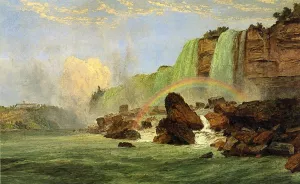 Niagara Falls with View of Clifton House Oil painting by Jasper Francis Cropsey