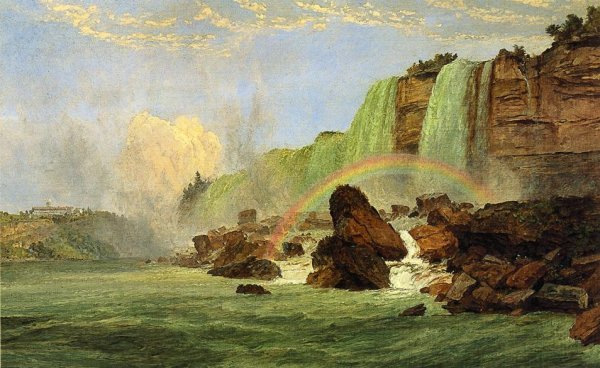 Main Product Photo of Niagara Falls with View of Clifton House Painting by Jasper Francis Cropsey