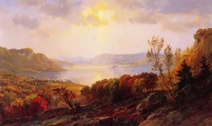 On the Hudson near West Point by Jasper Francis Cropsey - Oil Painting Reproduction