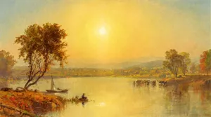 On the Susquahana River by Jasper Francis Cropsey Oil Painting