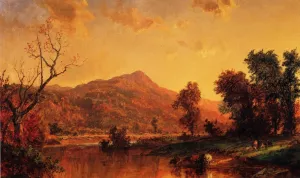 On the Susquehanna by Jasper Francis Cropsey - Oil Painting Reproduction