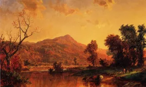 On the Susquehanna Oil painting by Jasper Francis Cropsey