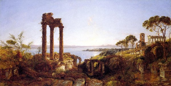 Main Product Photo of Overlooking the Bay of Naples Painting by Jasper Francis Cropsey