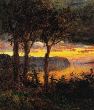 Palisades Opposite Hastings-on-Hudson by Jasper Francis Cropsey Oil Painting