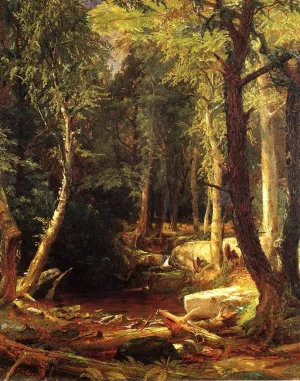 Pool in the Woods by Jasper Francis Cropsey Oil Painting