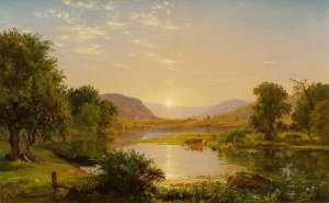 Preparing the Boats at Greenwood Lake by Jasper Francis Cropsey Oil Painting