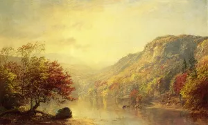 River in Autumn by Jasper Francis Cropsey - Oil Painting Reproduction