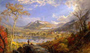 Starrucca Viaduct, Pennsylvania by Jasper Francis Cropsey Oil Painting