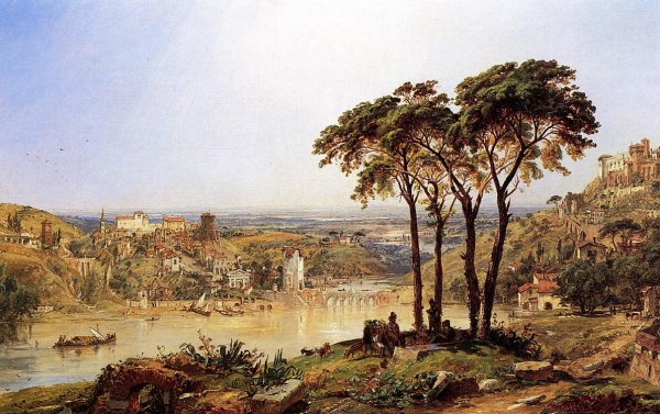 Main Product Photo of Summer, Noonday on the Arno Painting by Jasper Francis Cropsey