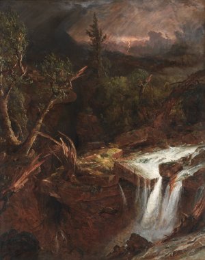 The Clove - A Storm Scene in the Catskill Mountains by Jasper Francis Cropsey Oil Painting