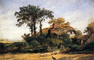 The Cottage of the Dairyman's Daughter by Jasper Francis Cropsey Oil Painting