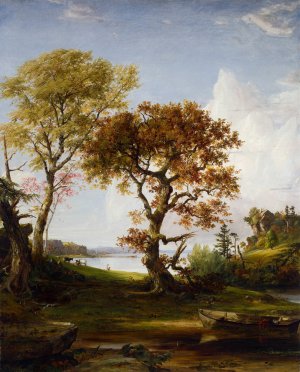 The Hudson at Piermont by Jasper Francis Cropsey Oil Painting