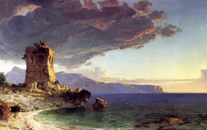 The Isle of Capri by Jasper Francis Cropsey Oil Painting