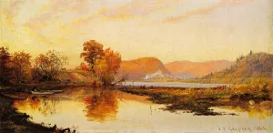 The Lake by Jasper Francis Cropsey - Oil Painting Reproduction
