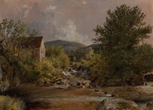The Old Mill by Jasper Francis Cropsey Oil Painting