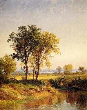 The Pond in Springtime by Jasper Francis Cropsey The Pond in Springtime by Jasper Francis Cropsey Oil Painting