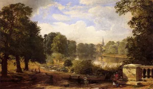The Serptentine, Hyde Park, London Oil painting by Jasper Francis Cropsey