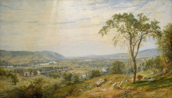 The Valley of Wyoming  by Jasper Francis Cropsey - Hand-Painted Oil Painting Reproduction