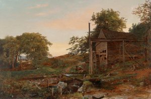 The Watermill by Jasper Francis Cropsey Oil Painting