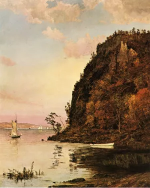 Under the Palisades, in October by Jasper Francis Cropsey - Oil Painting Reproduction
