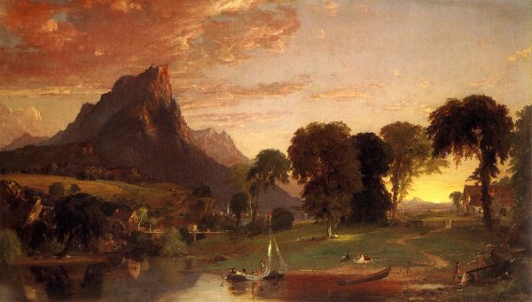Main Product Photo of View Near Sherburne, Chenango County, New York Painting by Jasper Francis Cropsey