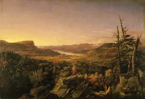 View of Greenwood Lake, New Jersey by Jasper Francis Cropsey - Oil Painting Reproduction