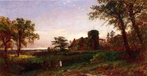 View of Stoke Poges by Jasper Francis Cropsey - Oil Painting Reproduction