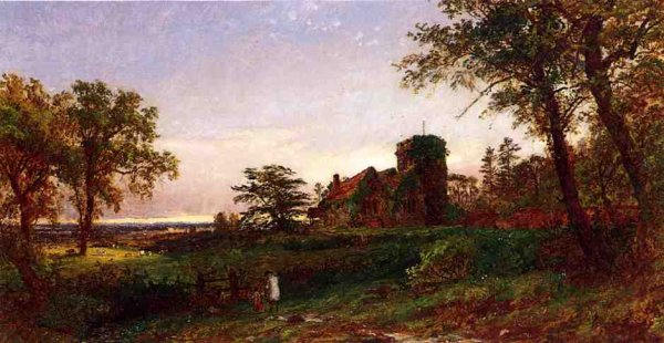 Main Product Photo of View of Stoke Poges Painting by Jasper Francis Cropsey