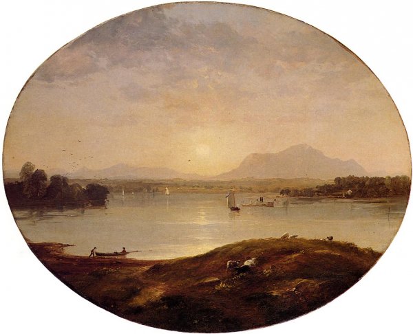 Main Product Photo of View on the Hudson River Painting by Jasper Francis Cropsey
