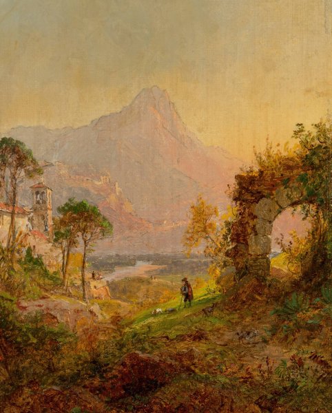 Main Product Photo of Villa d'Este, Tivoli  Painting by Jasper Francis Cropsey