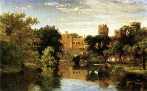 Warwick Castle, England by Jasper Francis Cropsey - Oil Painting Reproduction