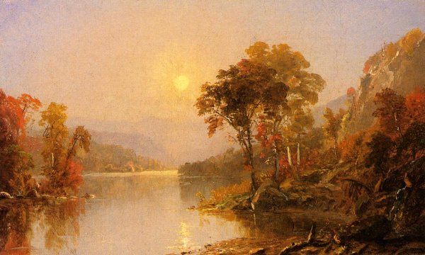 Main Product Photo of Winding River Painting by Jasper Francis Cropsey