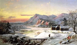 Winter Scene, North Conway, New Hampshire Oil painting by Jasper Francis Cropsey