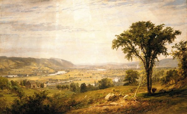 Wyoming Valley, Pennsylvania  by Jasper Francis Cropsey - Hand-Painted Oil Painting Reproduction