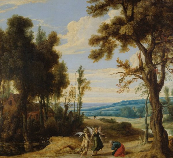 Tobias And The Angel by Jasper Van Der Laanen - Hand-Painted Oil Painting Reproduction