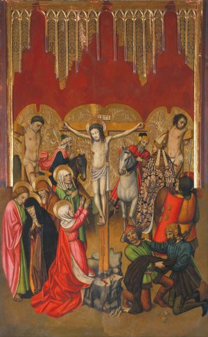 Calvary by Jaume Huguet Oil Painting