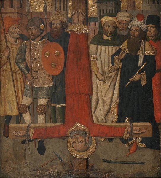 Main Product Photo of The Crucifixion of Saint Peter Painting by Jaume Huguet