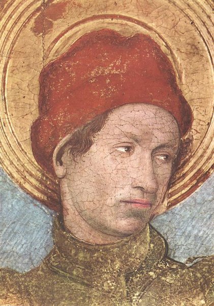 Main Product Photo of Triptych of Saint George Detail Painting by Jaume Huguet