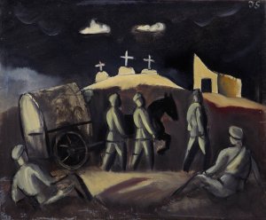 Three Crosses by Jazeps Grosvalds Oil Painting