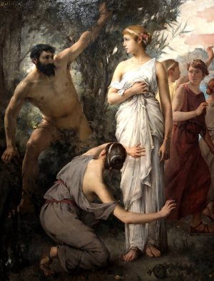 Ulysse et Nausicaa by Jean Alfred Marioton Oil Painting
